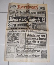 Tuttosport OLIMPIADI LOS ANGELES 1984 Medaglia d'oro MAURIZIO STECCA 12 agosto