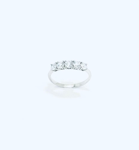 Anello donna oro - bianco, 18