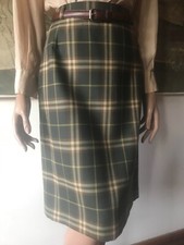 gonna  in lana tartan vintage
