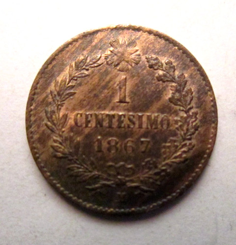 Regno italia centesimi - d'italia, 1