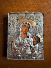 Icona argento 800 Madonna con