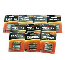 40 Batterie Ministilo Zinco Carbone Toshiba In 10 Blister Da 4 Pile AAA 1.5V