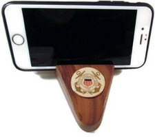USCG COAST GUARD porta telefono da scrivania in legno di noce