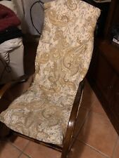 SEDIA A DONDOLO in LEGNO con IMBOTTITURA