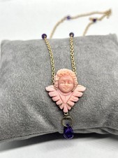 14kt Gold Rose Cameo Angel