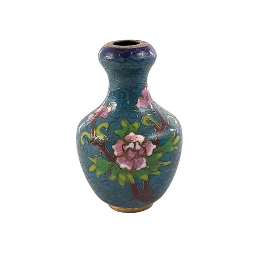 Vaso cloisonné miniatura - , teal