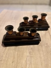 2 candelabri vintage in legno