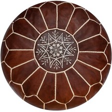 Pouf in pelle marocchina