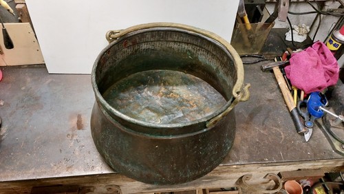 Antico grande paiolo calderone - antico,