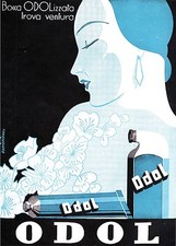 PUBBLICITA' 1940 ODOL DENTIFRICIO BAKISFIGUS  DONNA STUDIO DENTISTICO MEDICO 