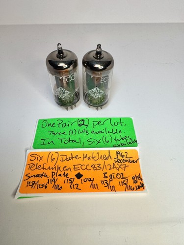 Two 1962 date matched - (of, six)