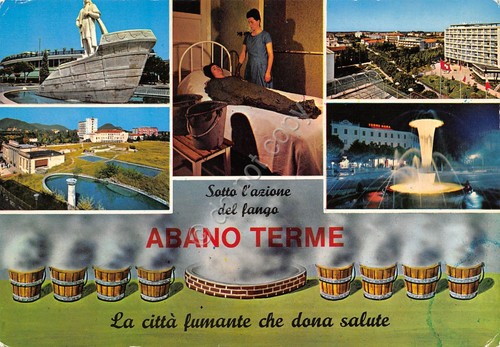 Cartolina abano terme - terme, vedute