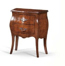 COMODINO BOMBATO LEGNO 2 CASSETTI VARIE FINITURE EXTRA MANIGLIE ANTICATE 2108