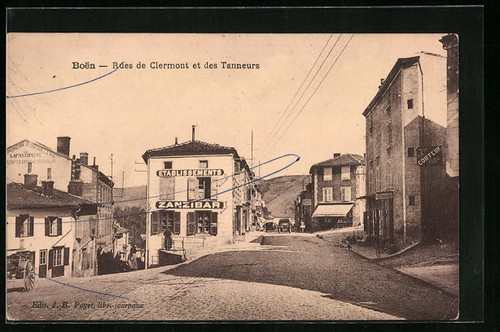 Cpa boen rues clermont et - clermont,