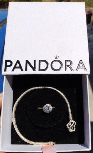 Pandora anello bracciale mai - e,