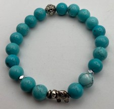 Braccialetto Pietre Turchese Elefante
