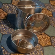 Portavivande completa di pietanziera in acciaio inox 18 cr  cm. 12  usata