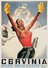 Arnaldo Musati, c.a. 1970 - CERVINIA BREUIL VALLE D'AOSTA - Original affiche
