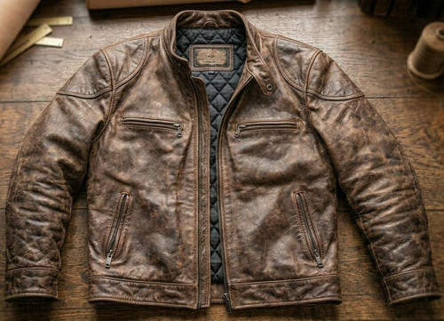 Moto café racer pelle - café,