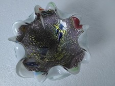 Ciotola o posacenere Murano vintage avventurina con inclusioni in oro