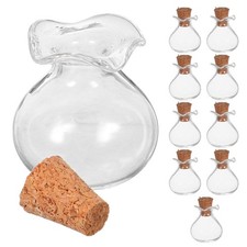 10 Pcs Bottiglie Di Con Tappi Sughero Bottiglia Trasparente