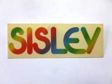 VECCHIO ADESIVO / Old sticker JEANS SCARPE SISLEY paninaro preppy (cm 12,5x 4,5)