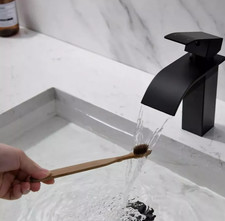 RUBINETTO bagno CASCATA lavabo 18cm miscelatore MONOCOMANDO bidet lavello ottone