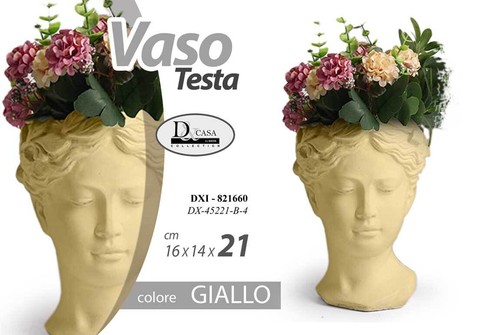 Vaso testa donna porta fiori - donna,