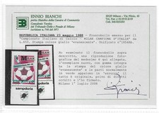 FRANCOBOLLI - 1988 REPUBBLICA MILAN L.650 MILAN-AZZURRO EVANESCENTE E/8663