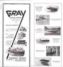 GRAY SILVANI MILANO MOTORE MARINO ENTRO BORDO  PUBBLICITà 1932