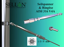 Tendicavo Drahtseilverbinder Filettato Occhiello Augschraube Acciaio Inox V4A