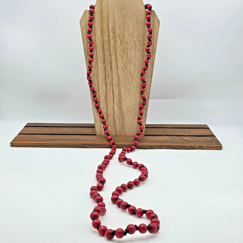Collana perline legno - collana, in