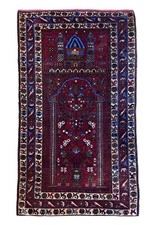 Tappeto orientale baluchi, d'epoca, 147 x 85 cm,