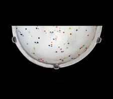 STUPENDA APPLIQUE ARTIGIANALE ITALIANA IN VETRO CON MURRINE VENEZIANE.