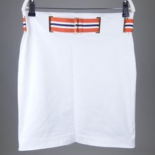 RALPH LAUREN gonna gonna slim cintura bianca taglia 2 38