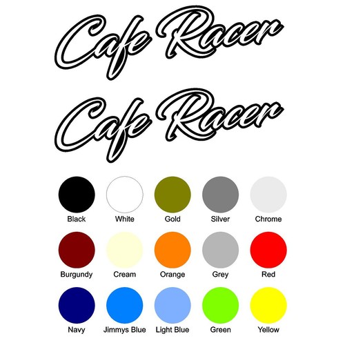 Adesivi cafe racer outline - cafe,