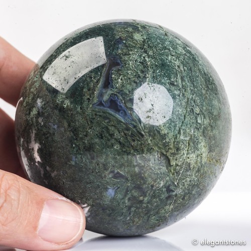 Sfera agata muschio - sfera, di