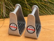 Staffe originali storte 4 sella western ~ alluminio con battistrada impugnatura in gomma aggiunta