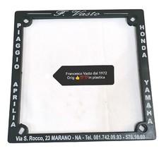 Cornice Targa Per Vespa Piaggio Scooter Moto Anni 70 80 in PLASTICA Nera 17x17.5