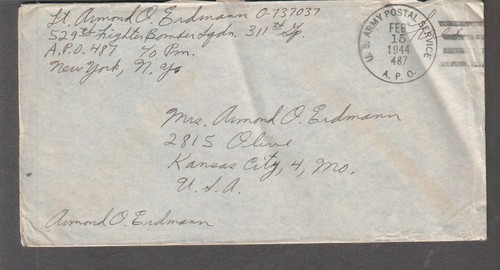 Wwii censor cover armond - armond, o