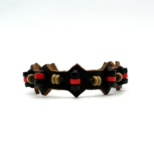 Bracciale cuoio lavorato - cuoio,