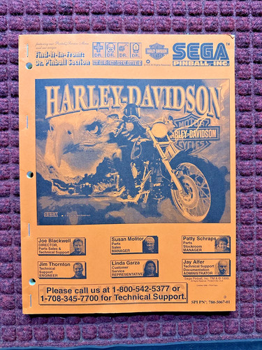 Manuale flipper sega harley - manuale,