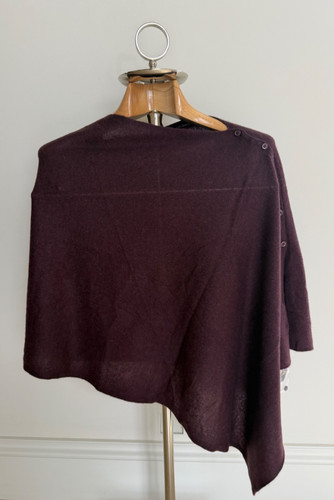 Poncho maglione bordeaux 100 - bordeaux, 100%