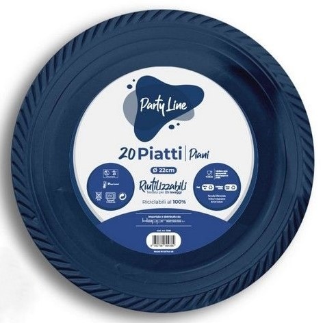 Piatti blu plastica - piatti, in