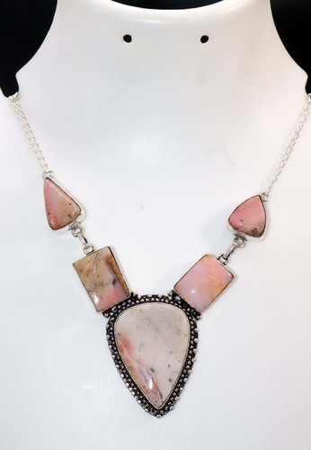 Collana tendenza opale - opale, rosa