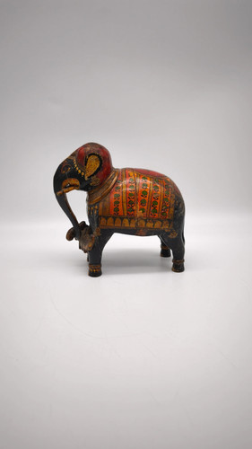 Elefante legno decorato - elefante,