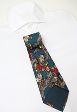 Cravatta SIL MAS Da Uomo Taglia Unica Multicolore A Motivo Punta In Seta Pura