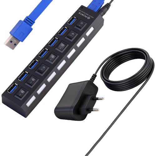 Hub usb alimentato 7 - usb,