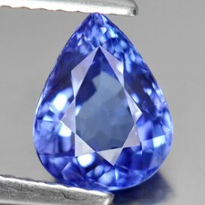 Violetish Blue Tanzanite 1.57 Ct. VVS Pear 8.3 x 6.4 x 4.4 Mm. Natural Gemstone