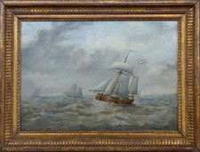 Dipinto olio su tela Marina